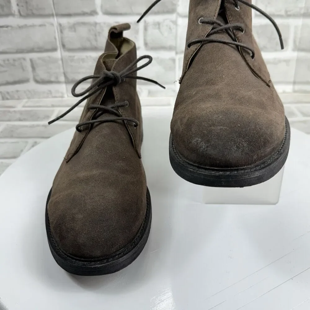 Banana Republic Men's Size 11.5 Brown Suede Distressed Chukka Ankle Boots